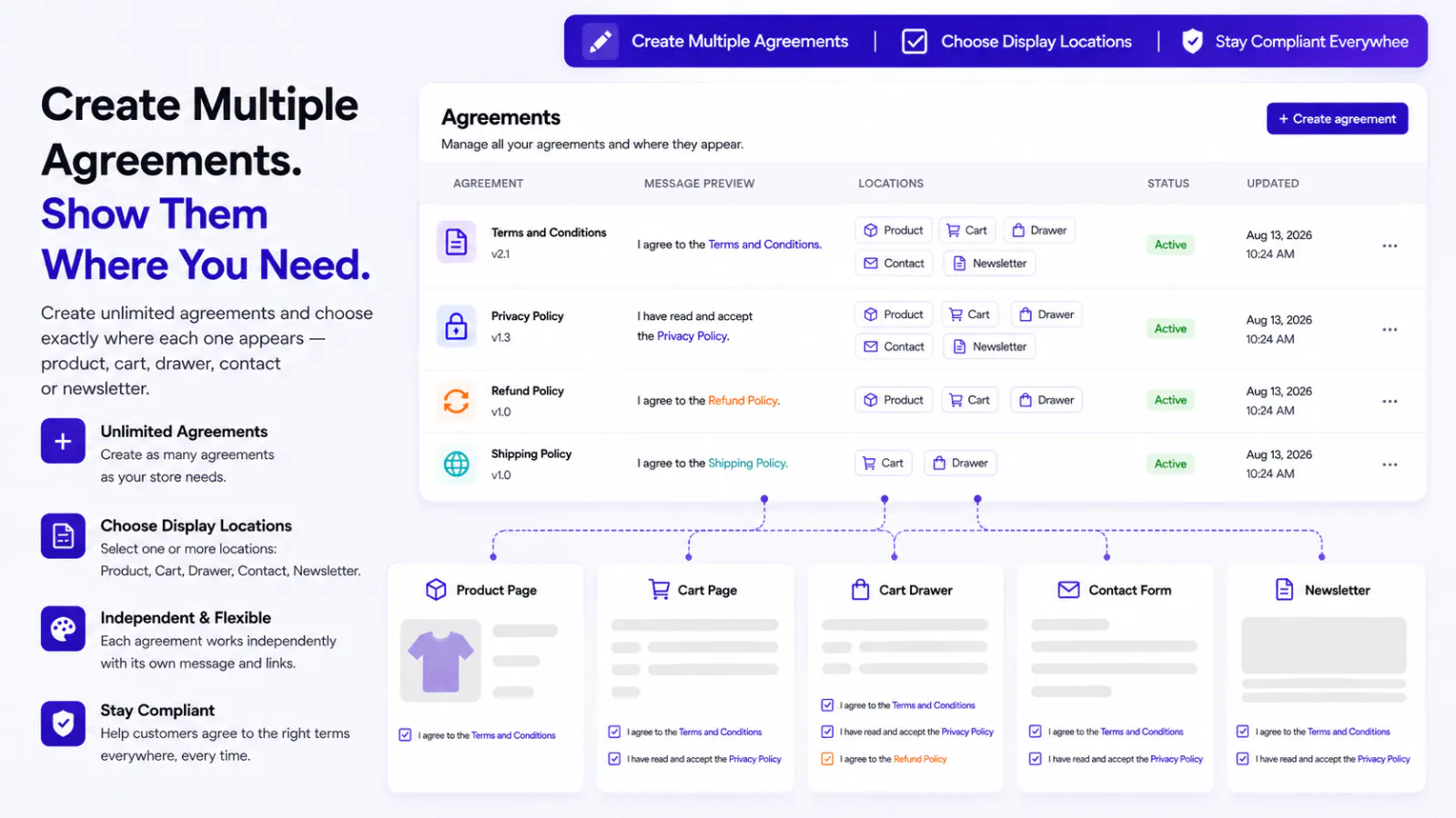 MI: Terms & Conditions app for Shopify screenshot 3