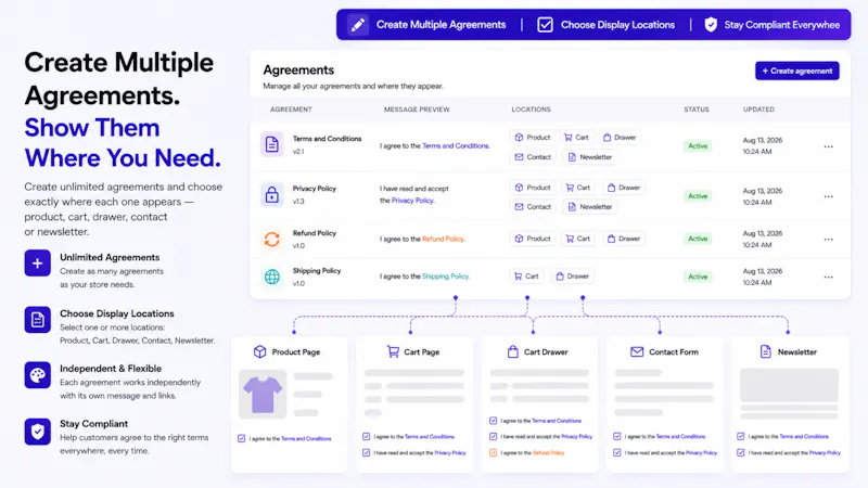 MI: Terms & Conditions app for Shopify screenshot 3