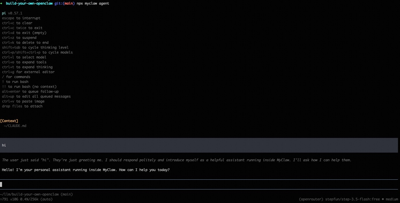 Build Your Own OpenClaw From Scratch logo