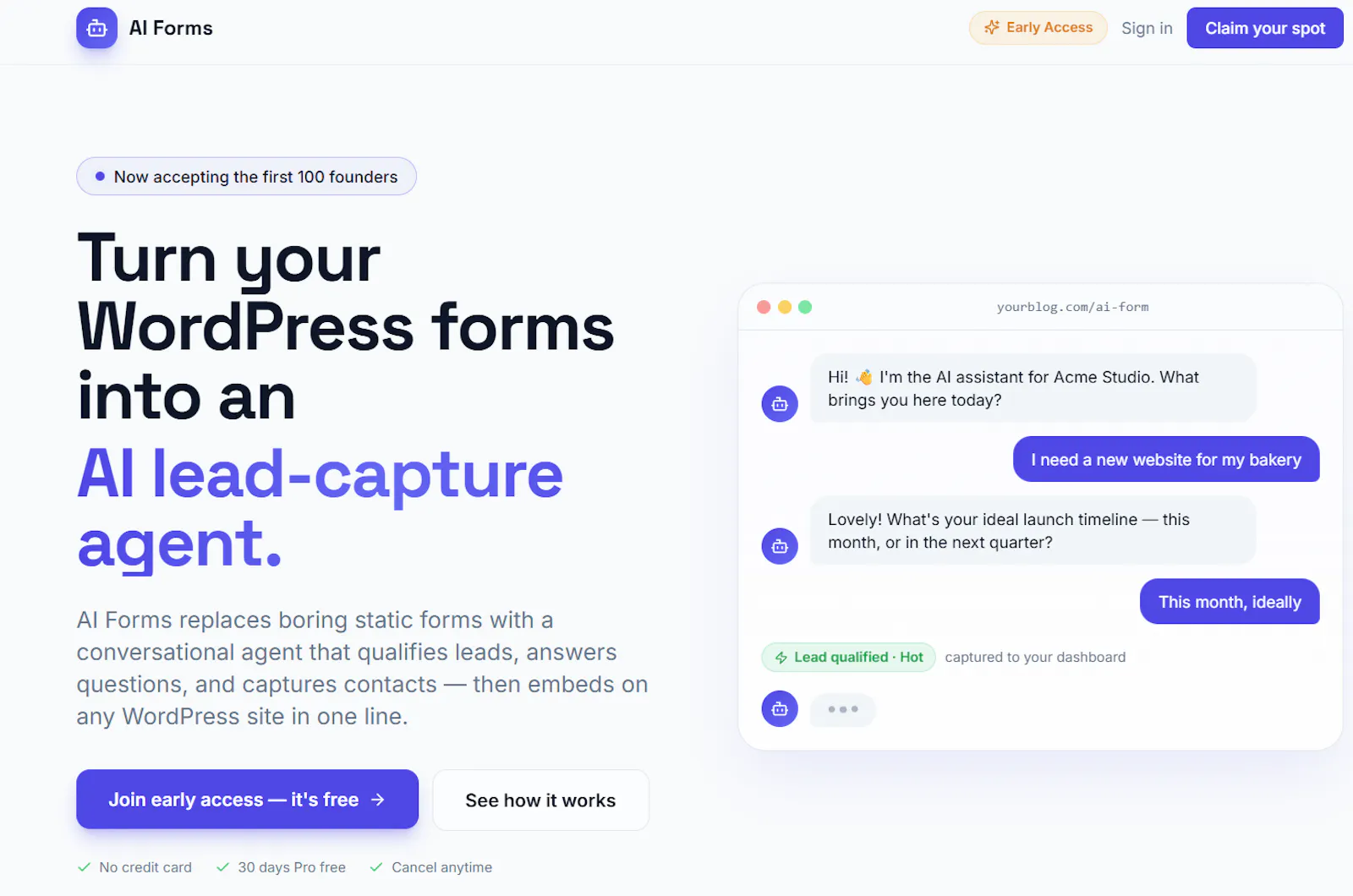 AI Forms for WordPress screenshot 1