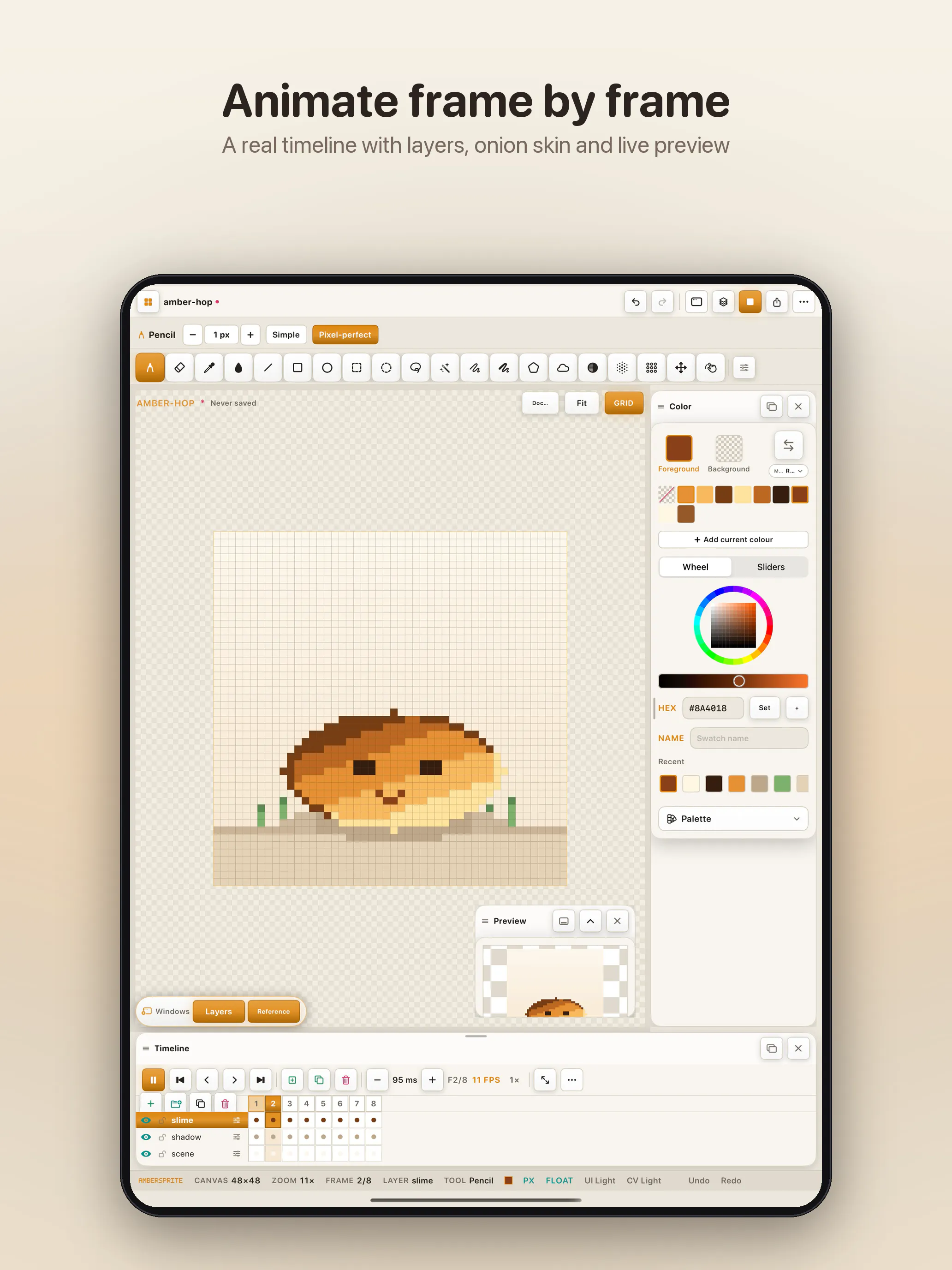 Ambersprite — Pixel Art Studio for iPad gallery image