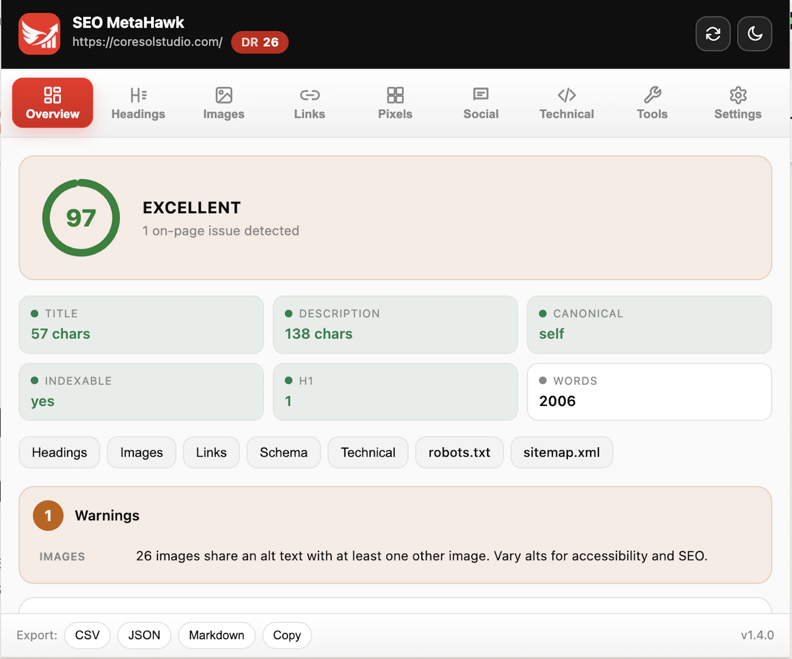 SEO MetaHawk screenshot 5