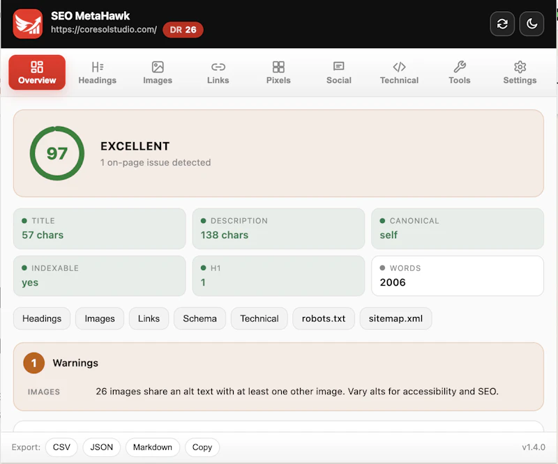 SEO MetaHawk screenshot 5