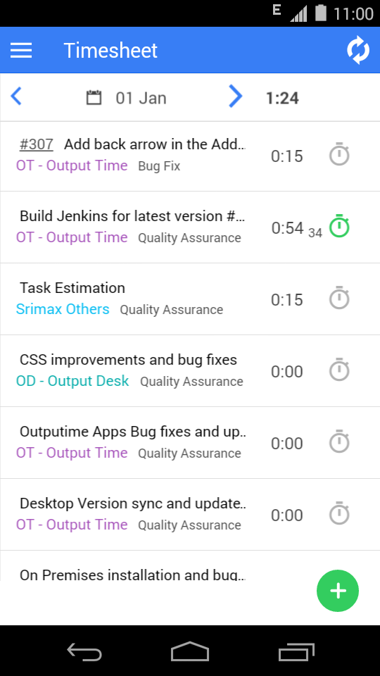 Output Time - Self hosted Project Management App gallery image