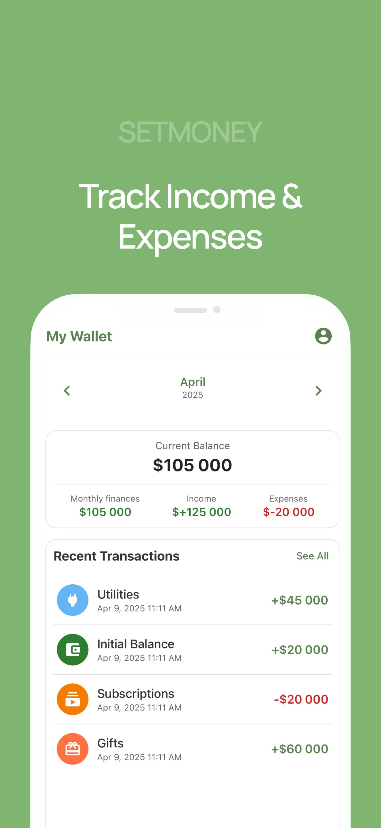 SetMoney - Приложение для отслеживания умного бюджета и расходов медиа 1