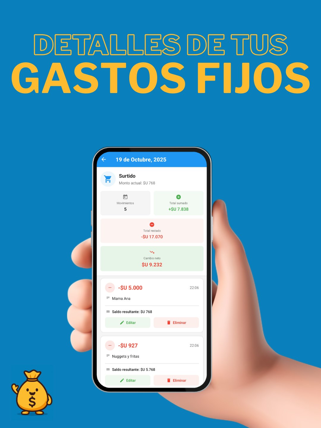 Bolsi: Monthly Expenses & Budget - Main product screenshot demonstrating key features and user interface