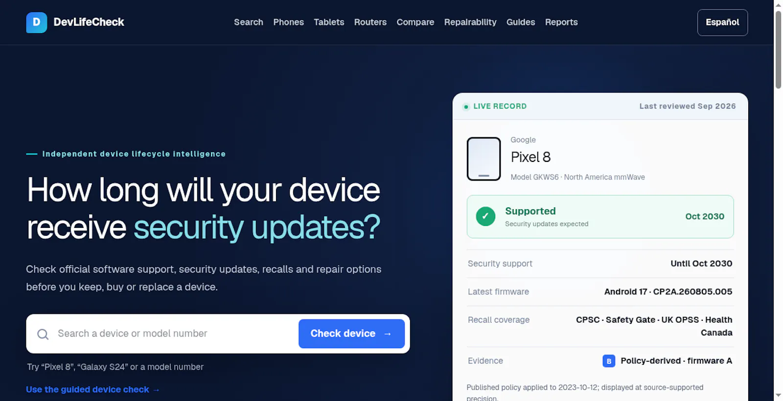 DevLifeCheck screenshot 2