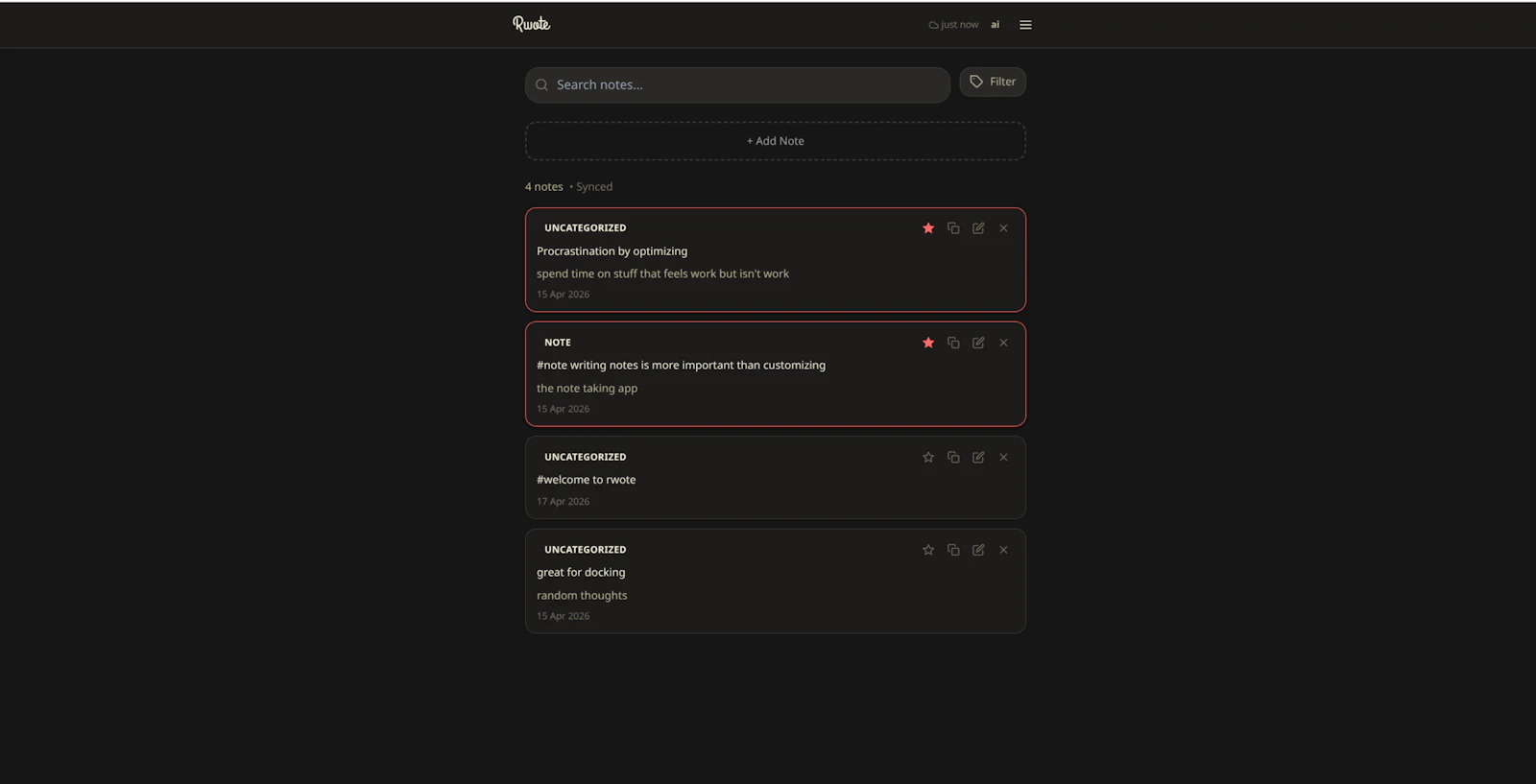 Rwote screenshot 1
