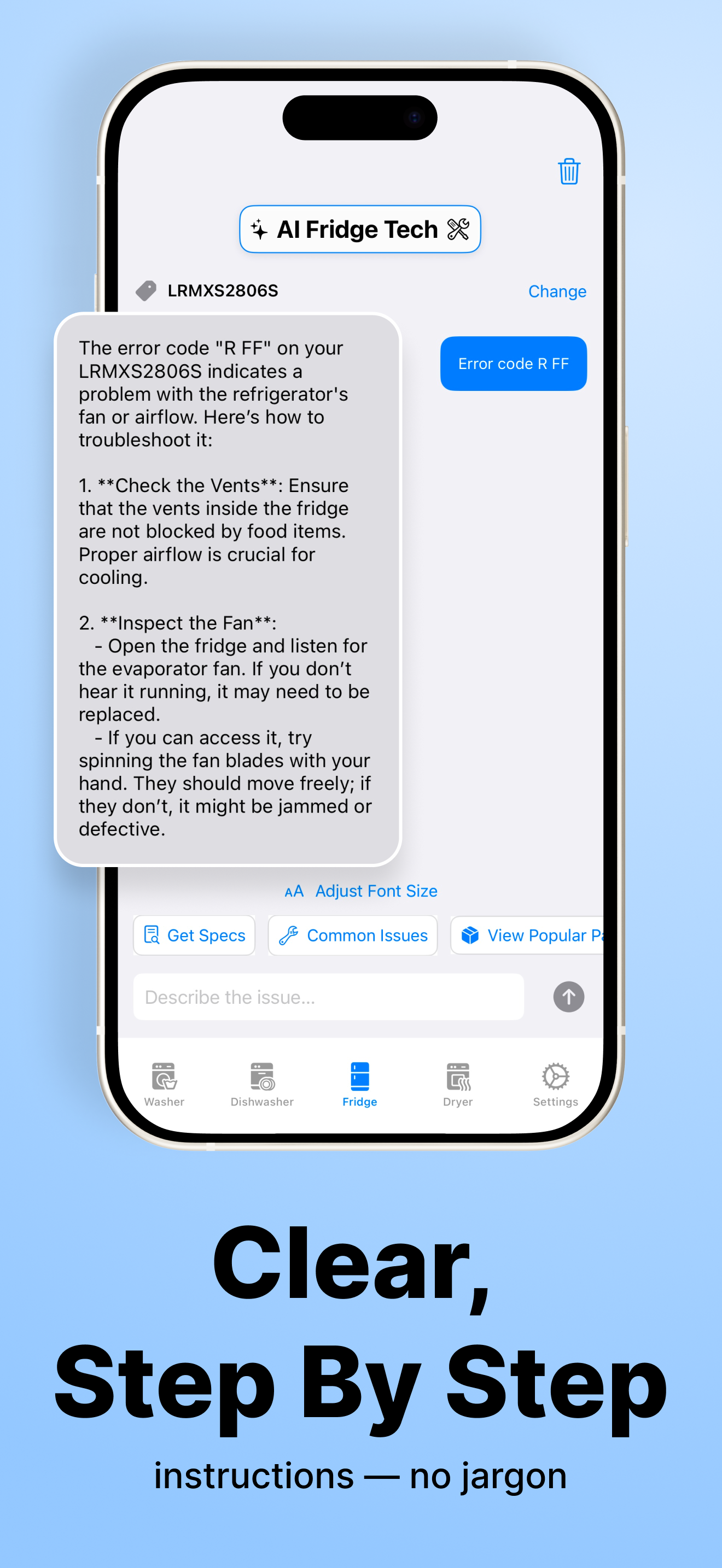 AI Appliance Tech (Iphone app)