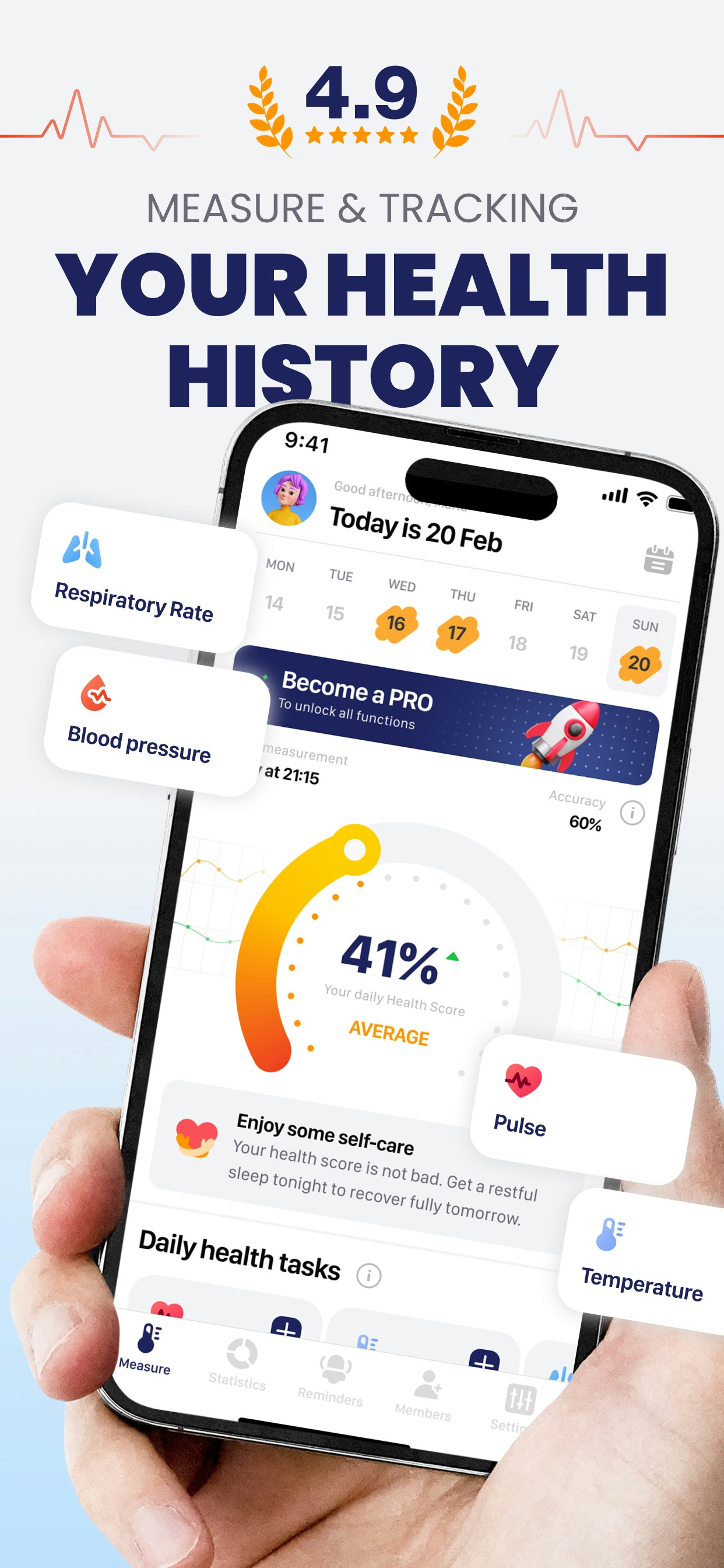 पल्सी - अपने iPhone के साथ तुरंत अपने दिल की दर की जाँच करें मीडिया 1