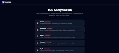 PlainTOS gallery image