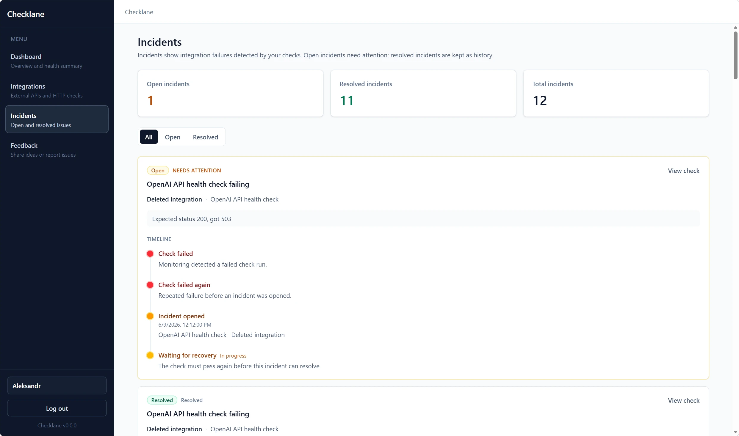 Checklane screenshot 2