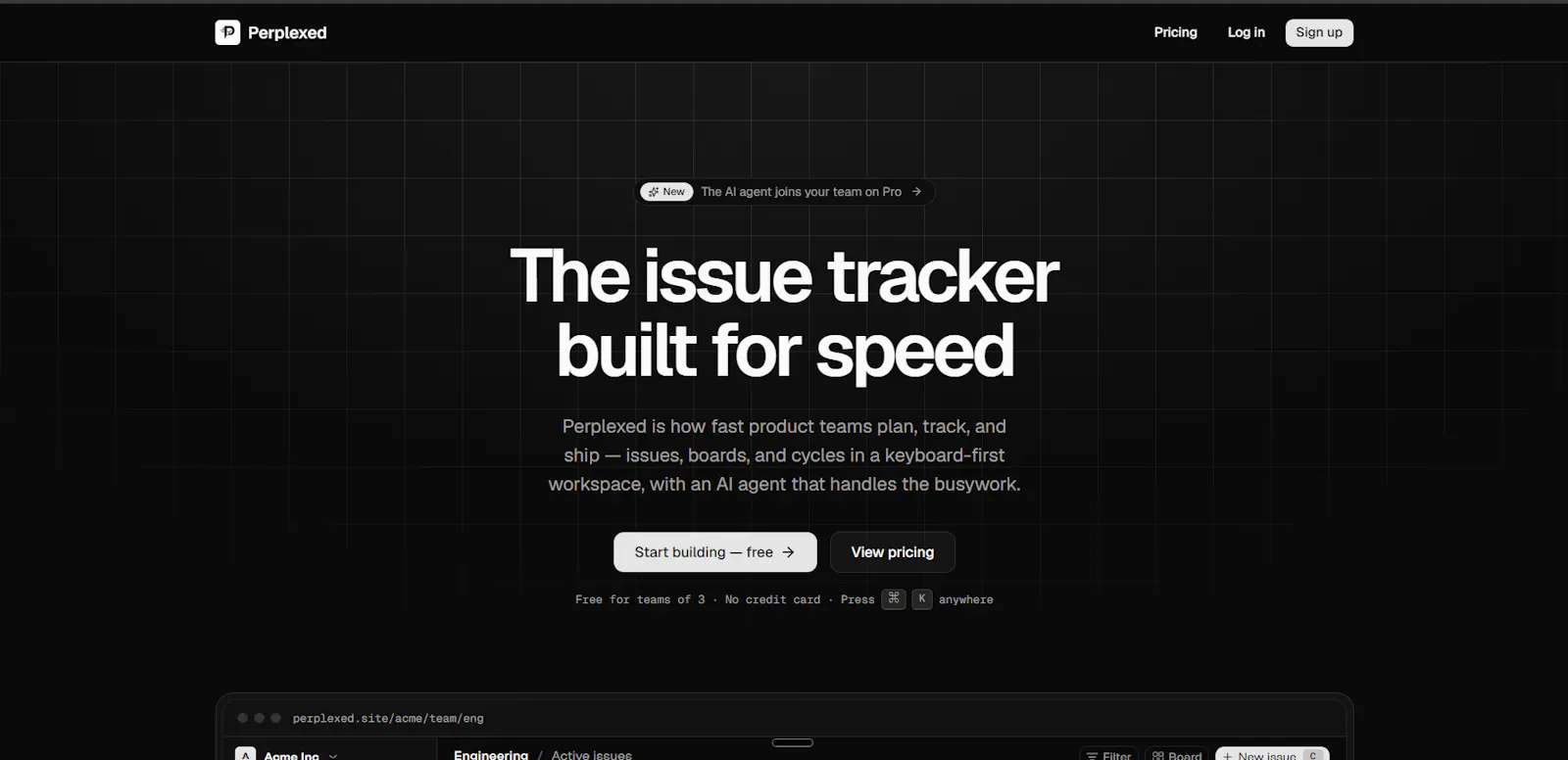 Perplexed — The issue tracker for speed screenshot 1