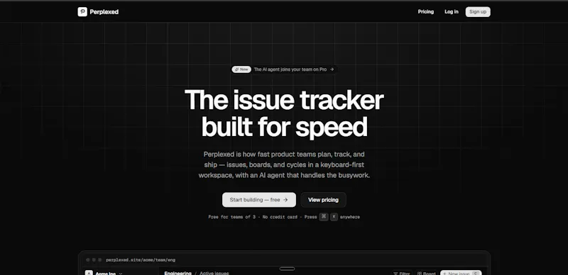 Perplexed — The issue tracker for speed screenshot 1
