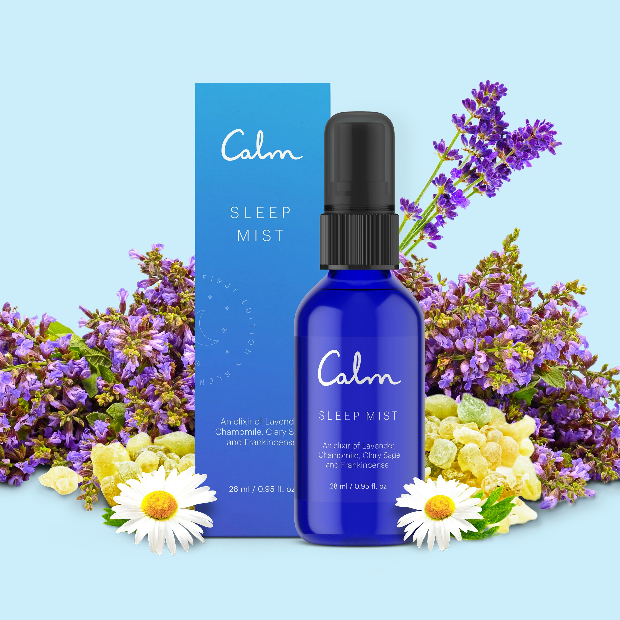 Sleep Mist by Calm Insomnia cure that mixes essential oils with Sleep