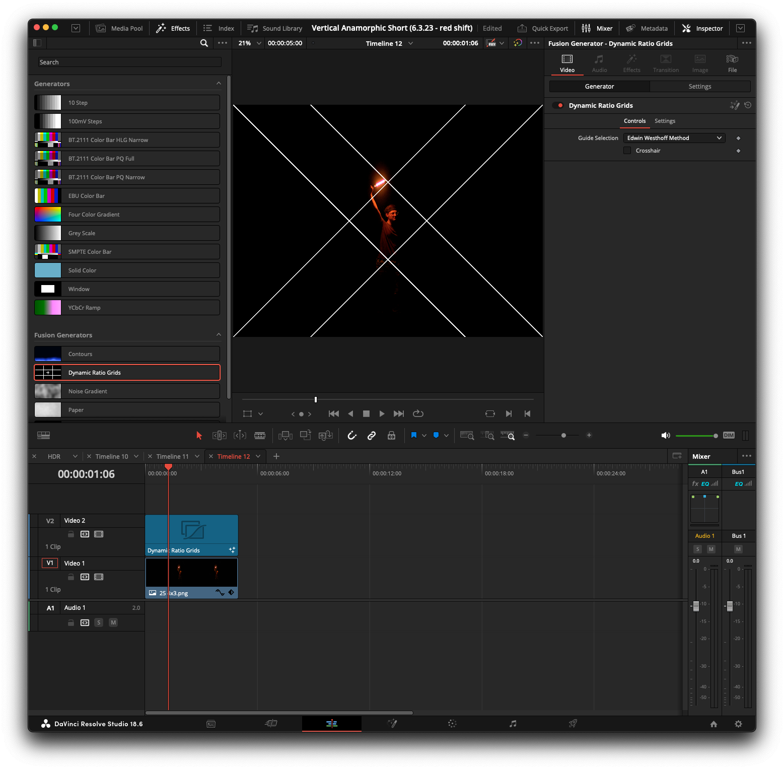 Media Grid Dinamik untuk DaVinci Resolve - Peraturan-pertiga & banyak lagi untuk sebarang nisbah aspek 2