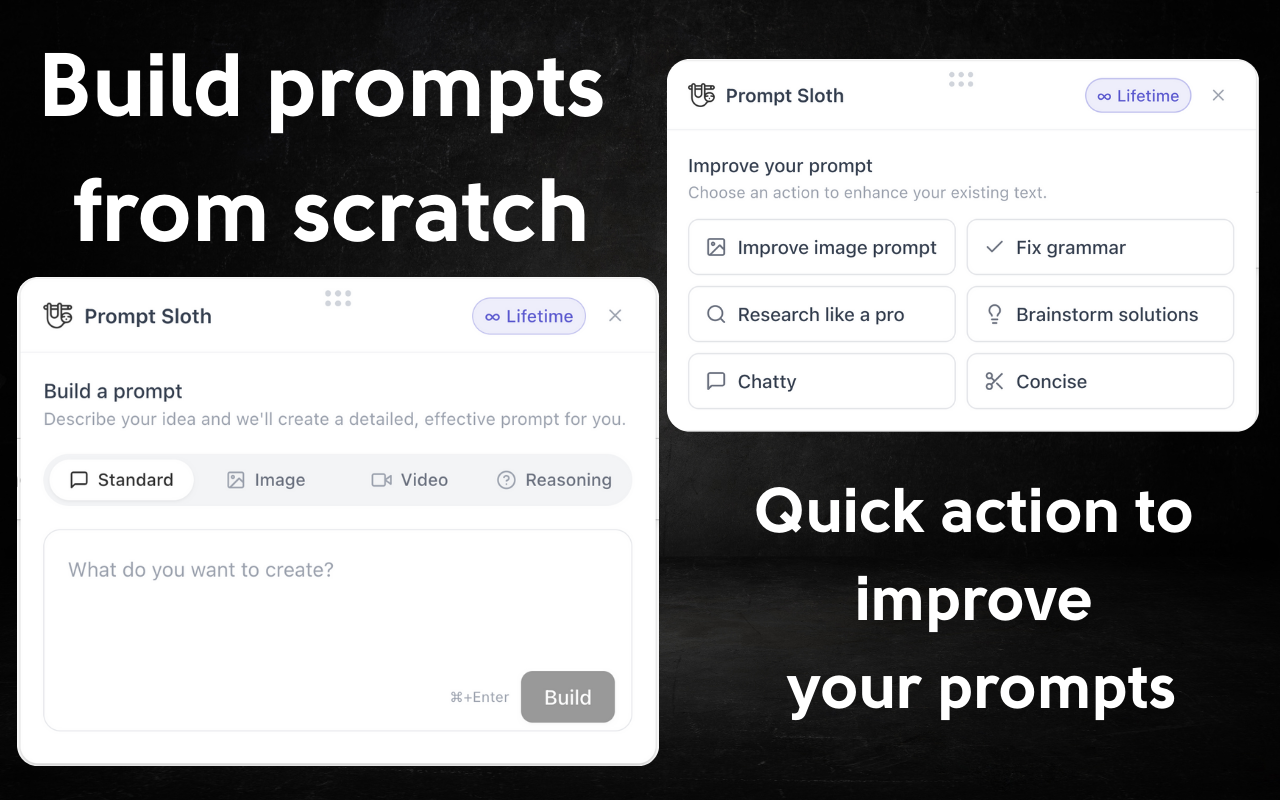 Prompt Sloth - Write Better AI Prompts gallery image