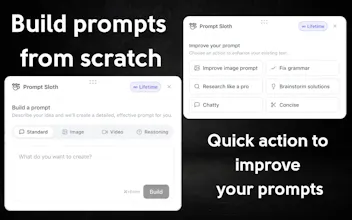 Prompt Sloth - Write Better AI Prompts gallery image