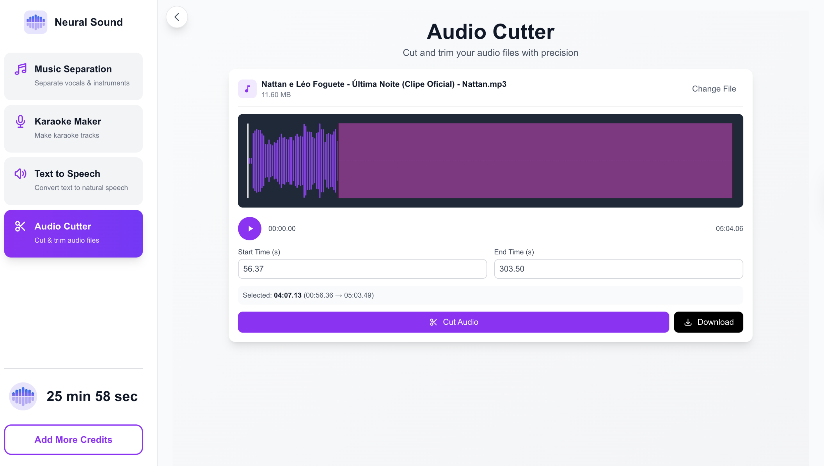 Neural Sound - Screenshot 3 showing product features and functionality