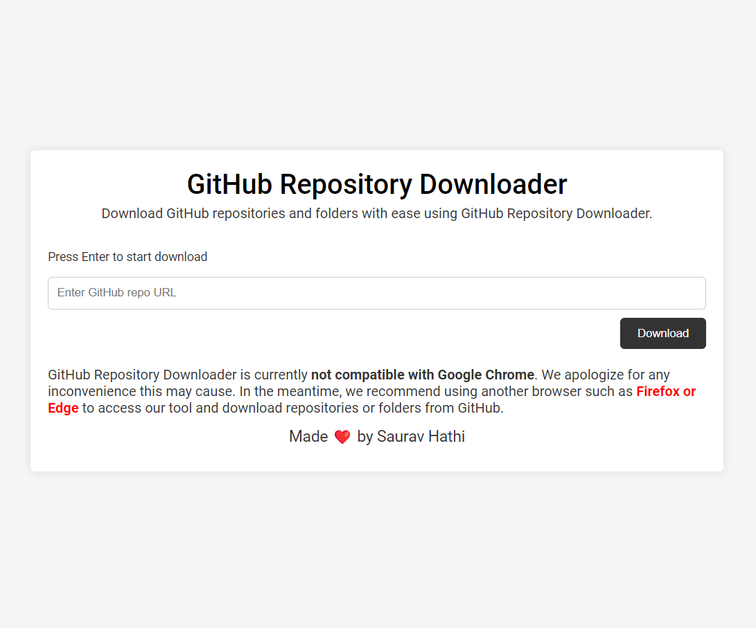 Downloade de download do repositório do github