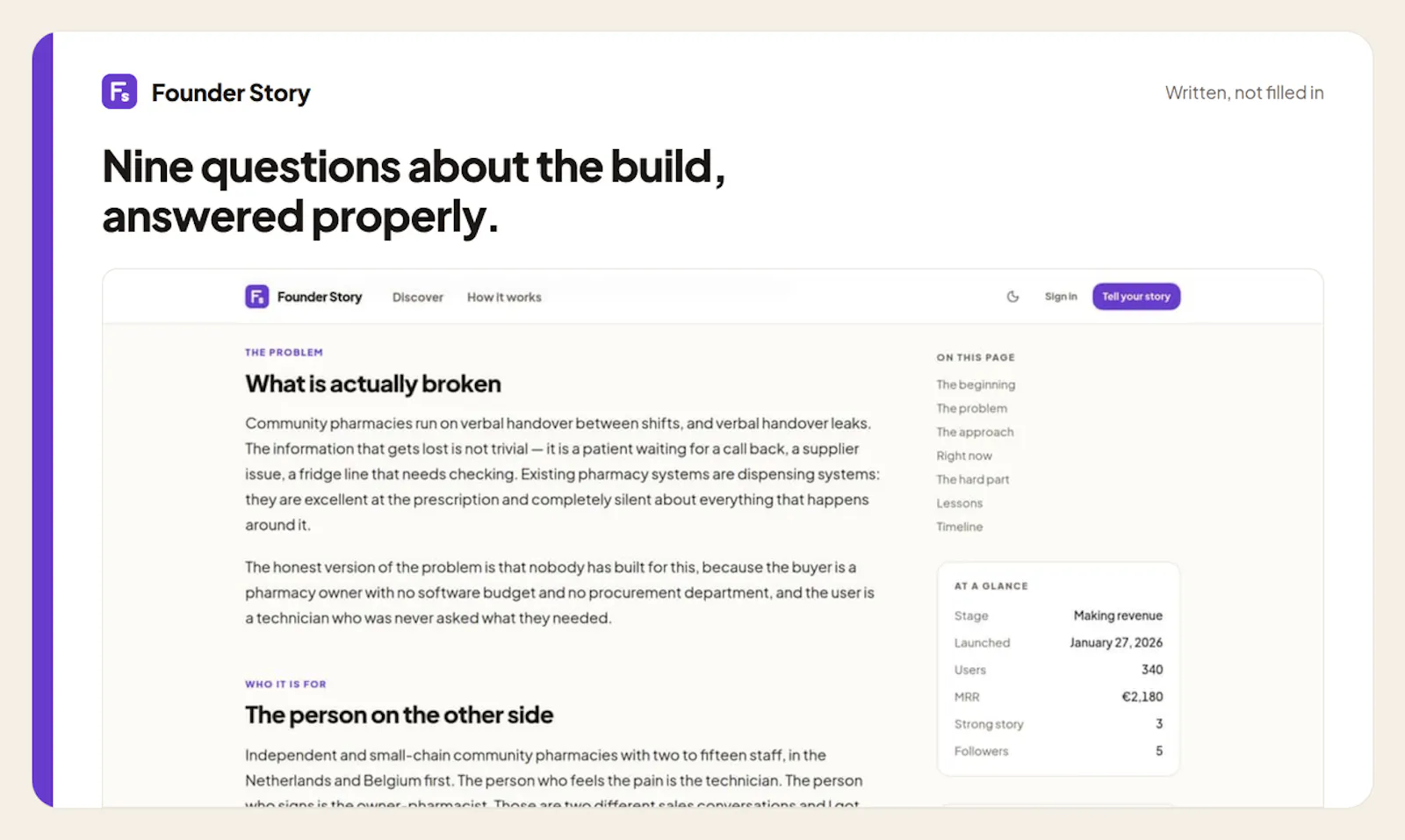Founder Story screenshot 2