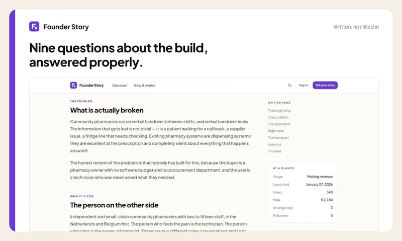 Founder Story screenshot 2