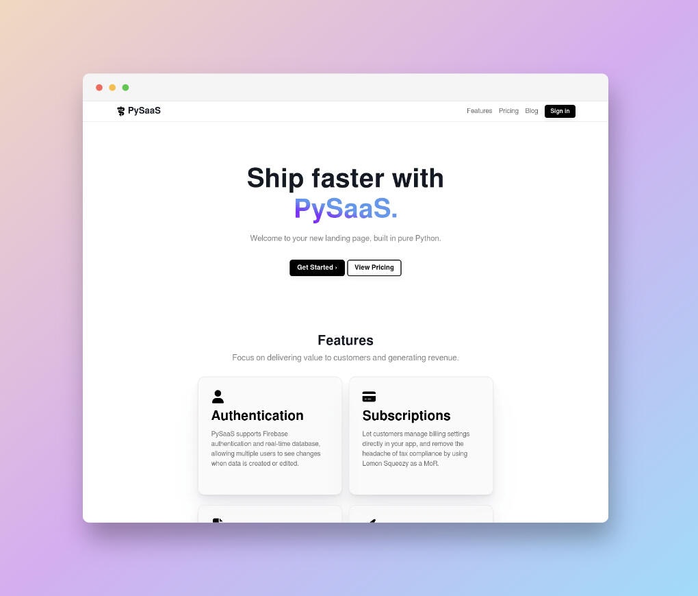 PySaaS gallery image
