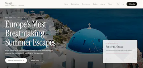 Voyagér — Astro Travel Blog Theme gallery image