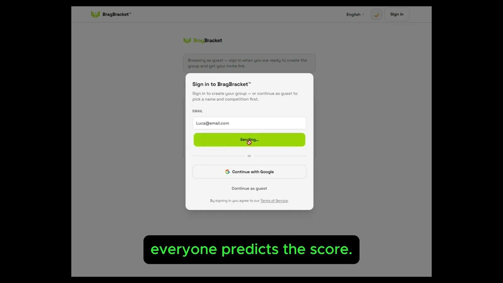 BragBracket screenshot 1 (video preview)