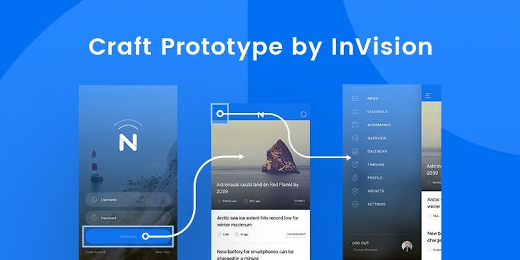 Craft Prototype, from InVision Design, prototype, and collaborate