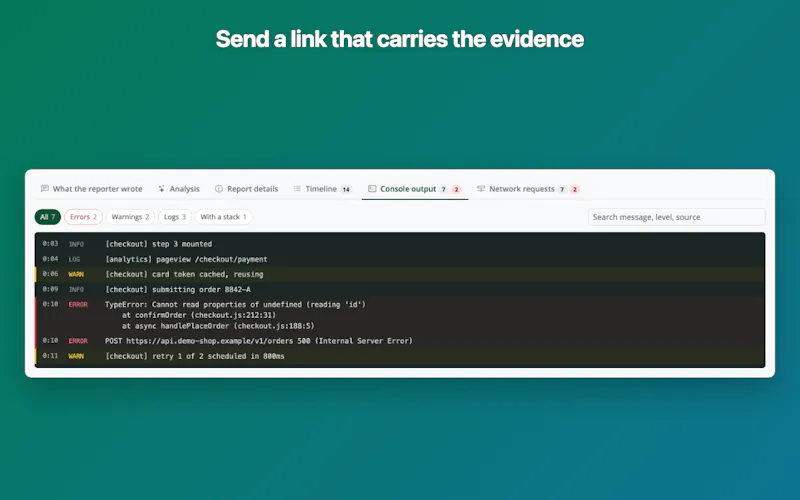 Session Replay screenshot 1