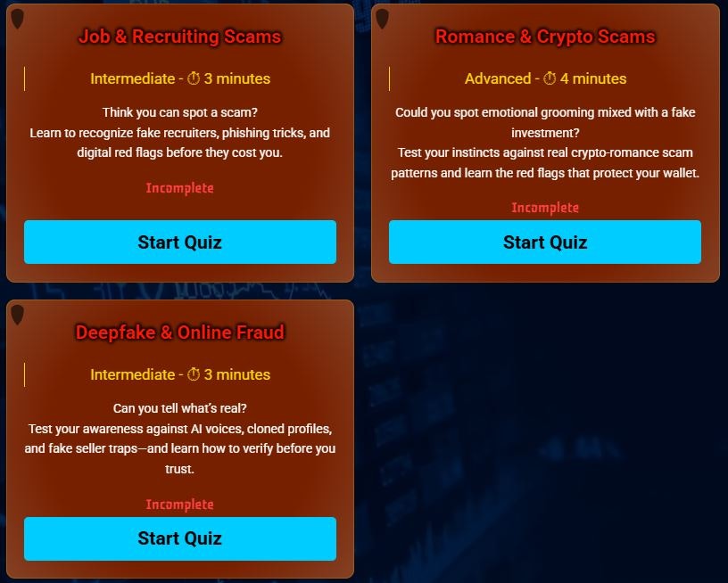 Financial Scam & Fraud Awareness Quizzes gallery image