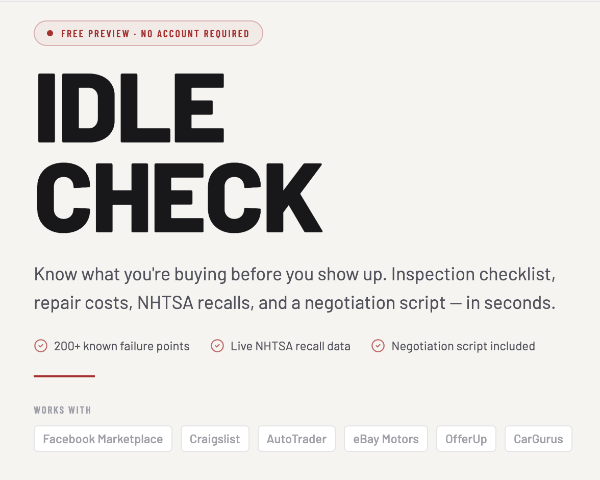 Idle Check gallery image