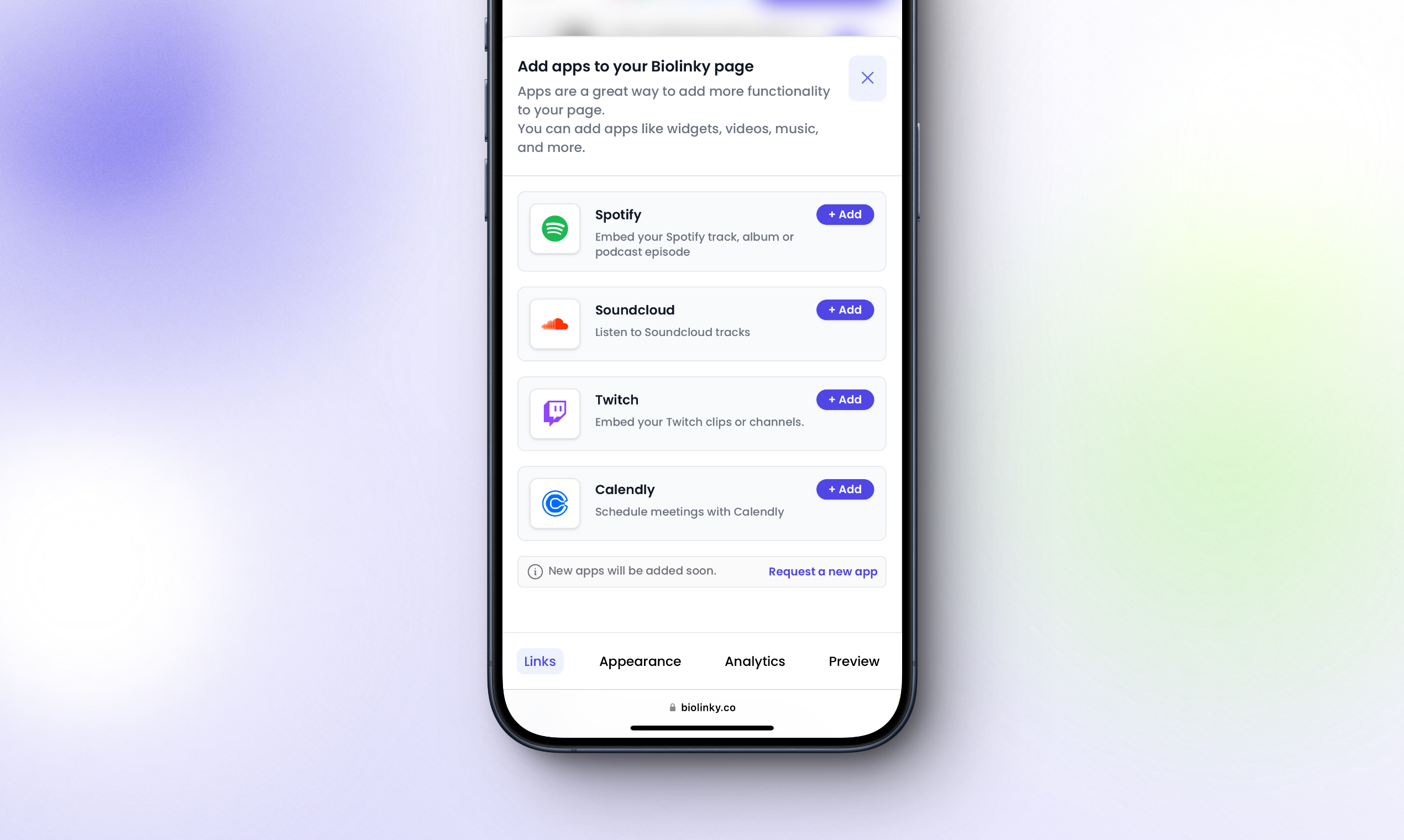 Biolinky App Store - 直接嵌入内容媒体2