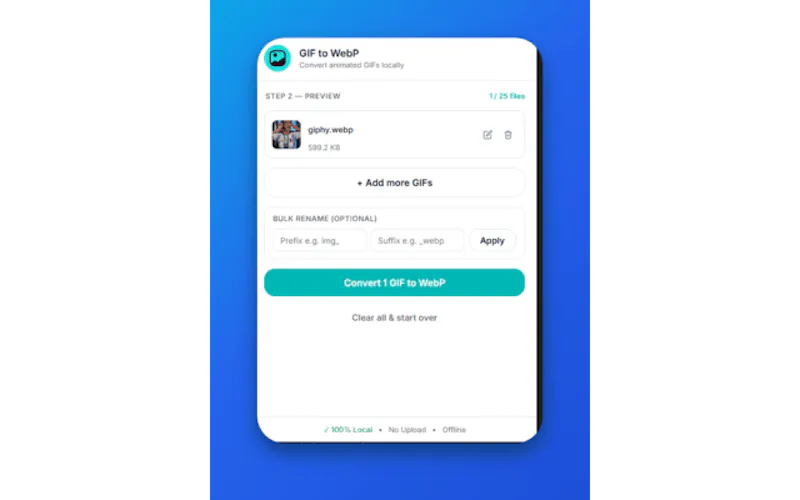 GIF to WebP Converter screenshot 2