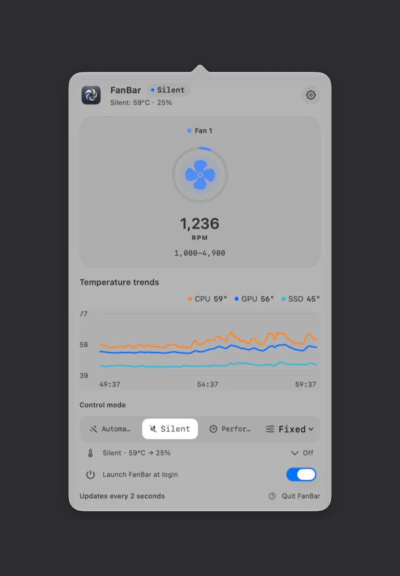 FanBar screenshot 1
