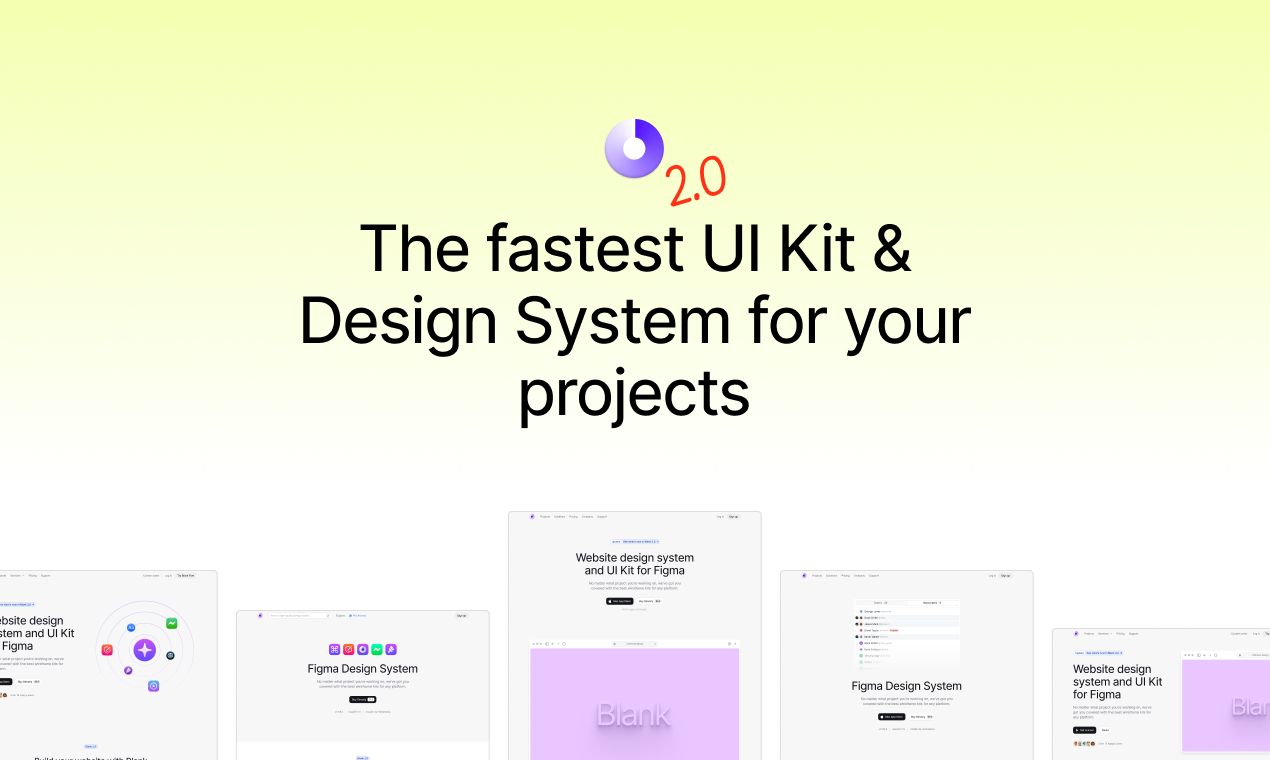 startuptile Blank 2.0-The fastest UI kit & design system for your projects