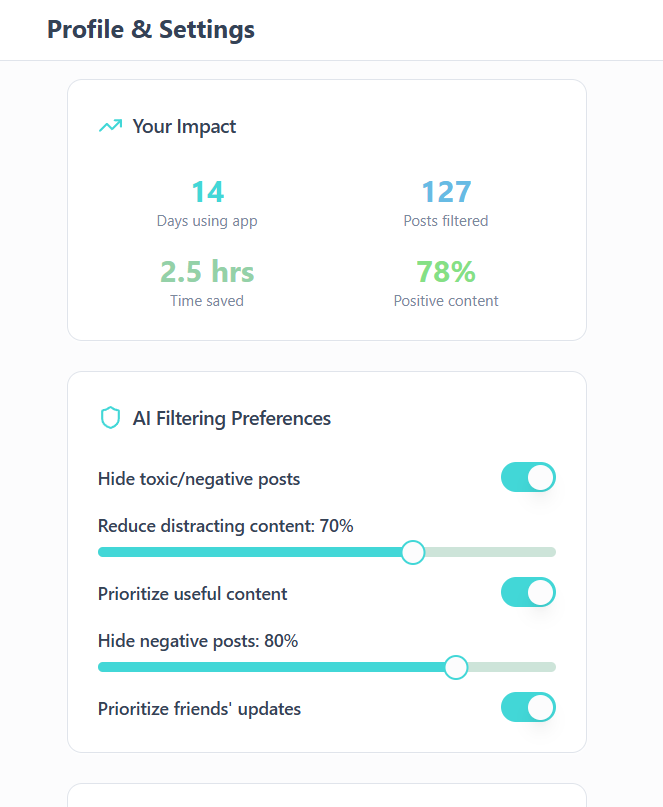 MindfulFeed AI gallery image