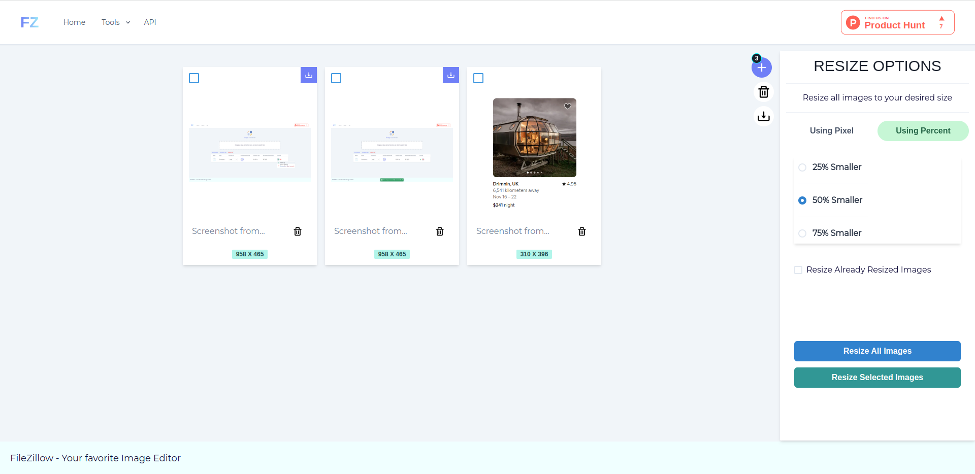 Tamanho da imagem re-sizer com UX aprimorado media 2