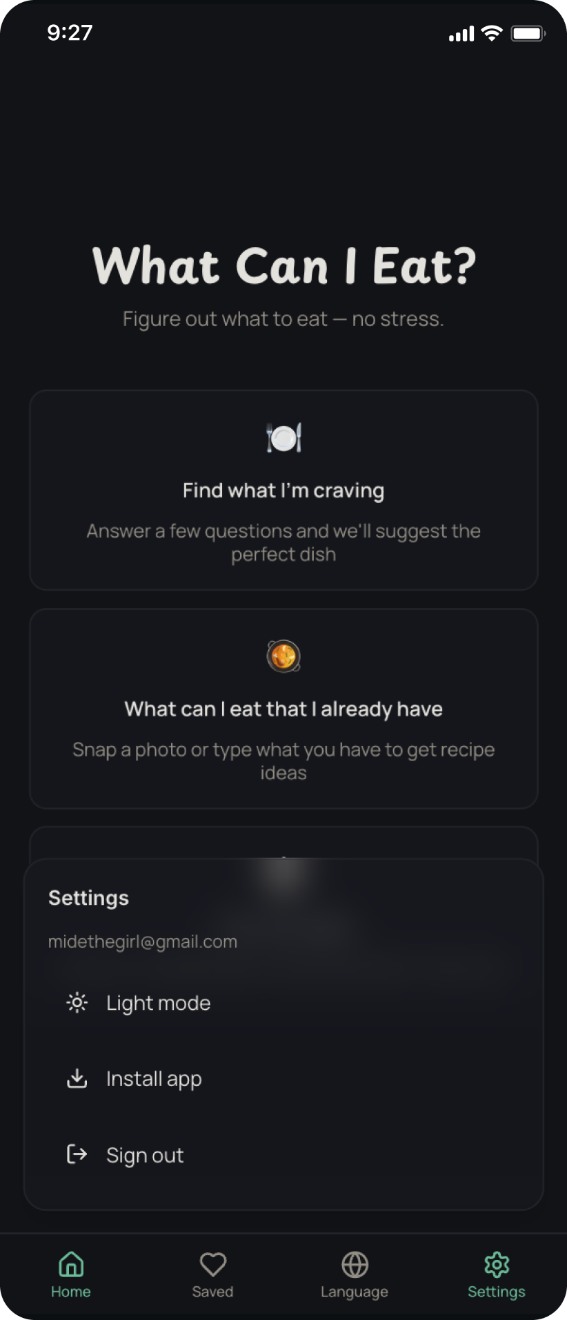 What Can I Eat? — Food Recommendations gallery image