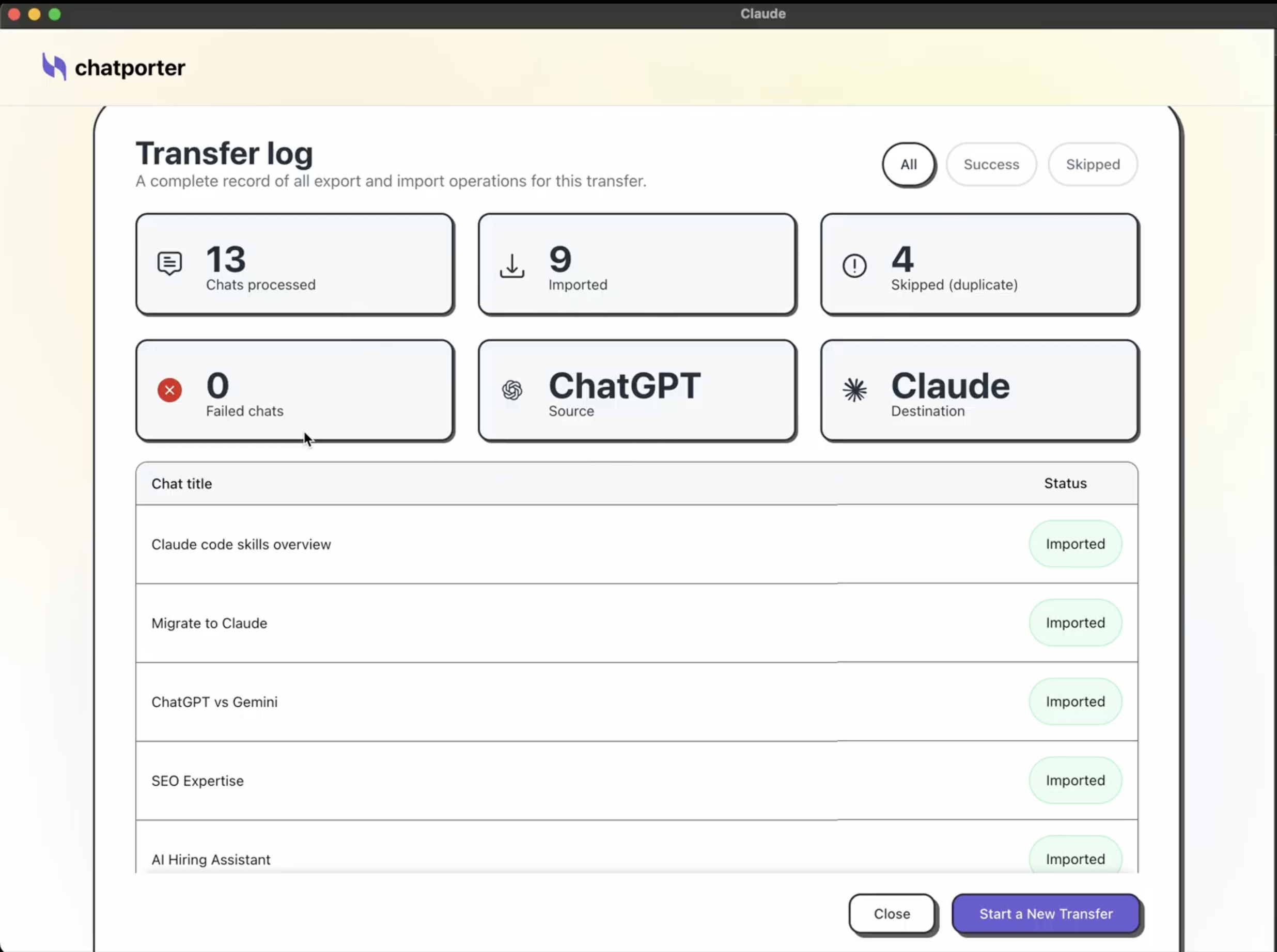 Move your chats from ChatGPT to Claude gallery image