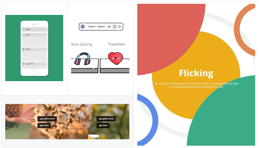 Flicking gallery image