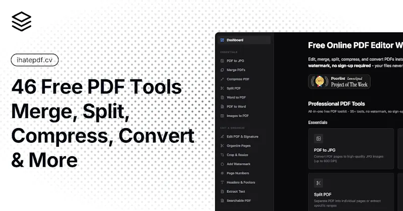 ihatepdf.cv — Privacy-First Workspace screenshot 1