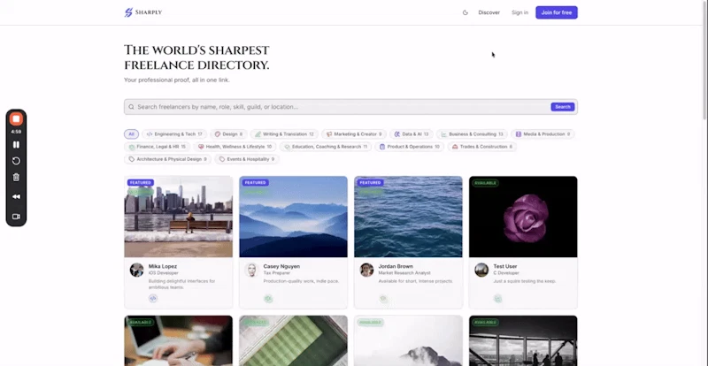 Sharply.me screenshot 1 (video preview)