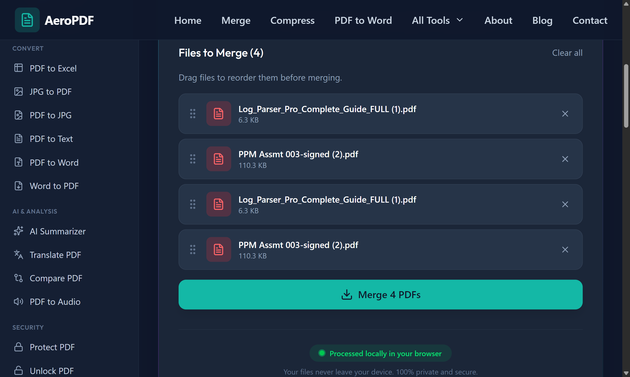 AeroPDF - Screenshot 3 showing product features and functionality