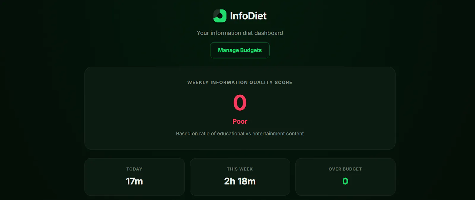 InfoDiet - Keeping your brain healthy screenshot 2
