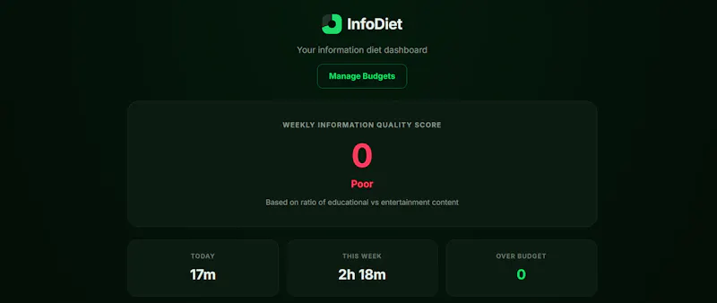 InfoDiet - Keeping your brain healthy screenshot 2