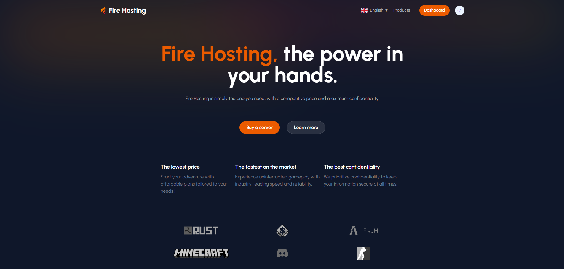 Hosting di fuoco - Hosting di giochi affidabili realizzato da due studenti CS media 2