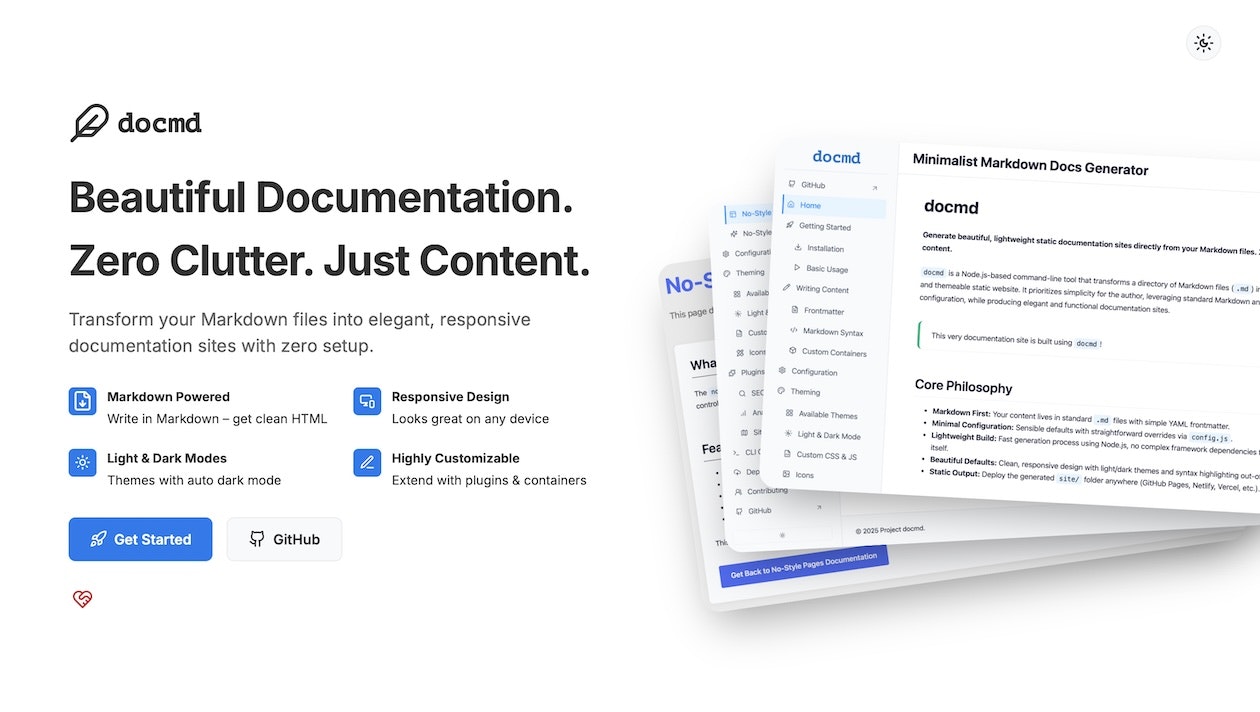 docmd : Universal Documentation Engine gallery image