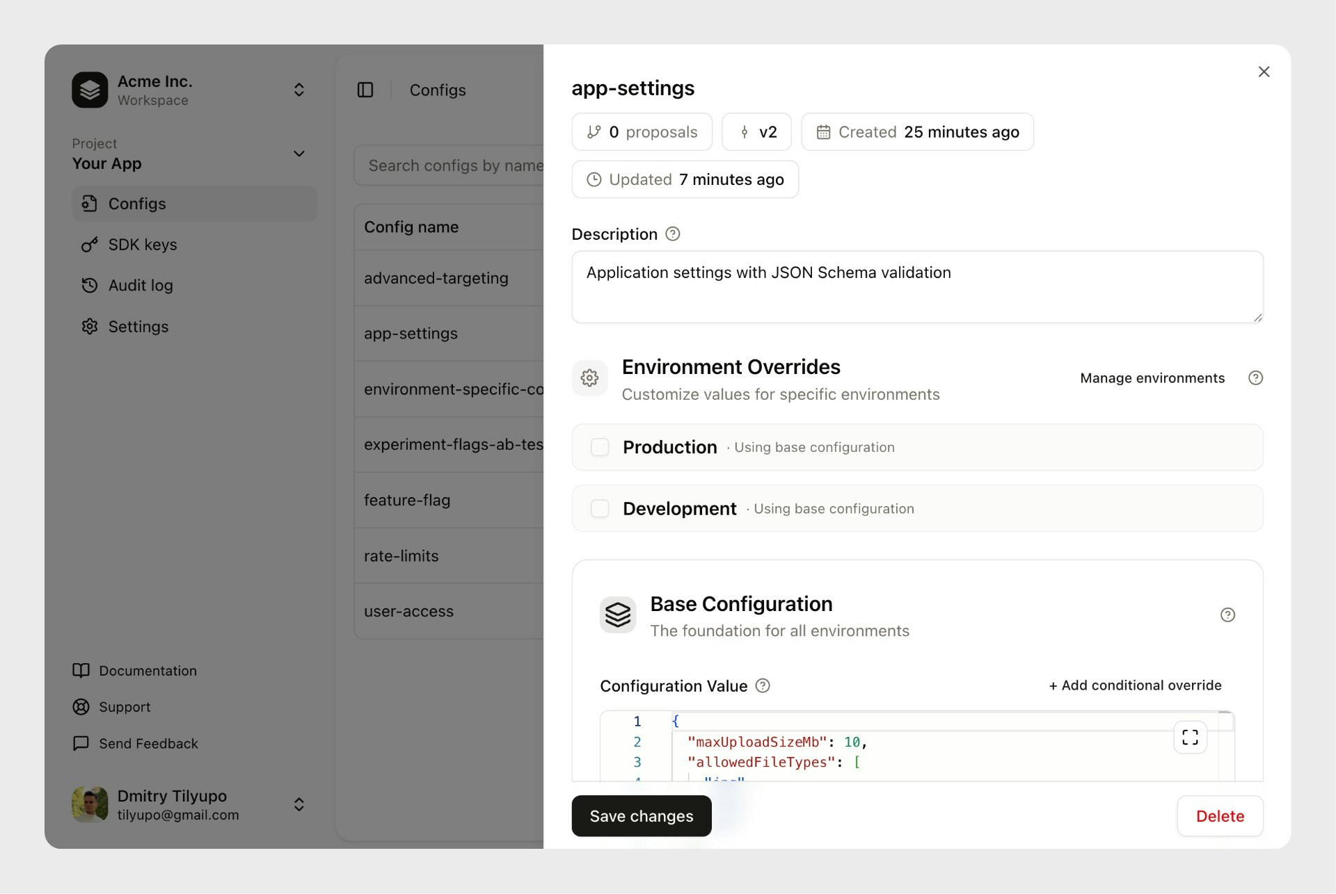 Replane - Main product screenshot demonstrating key features and user interface